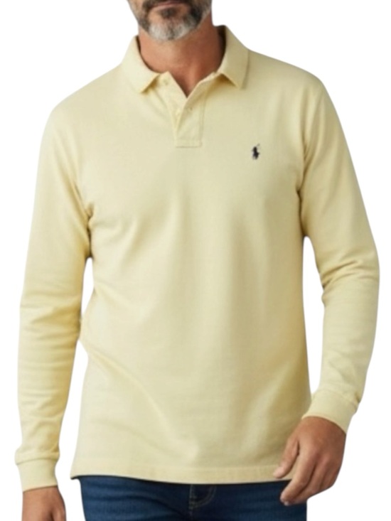 Polo Ralph Lauren Other - POLO RALPH LAUREN Pique Long Sleeve Polo Shirt in Butter Yellow Size XXL—SPRING!